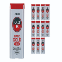 자바펜 나노골드 1000 B 샤프심, 0.3mm, 36개