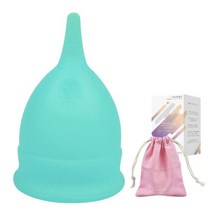 월경컵 생리컵 생리용품 월경컵 세정 출입하기 쉬운 누출 없는 부드러운 세척 소독 (노브 타입 M(단품) 아쿠아) 月経カップ 生理カップ 生理用品 月経カップ洗浄 出し入れやすい 漏れ