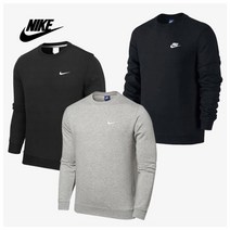 나이키 NIKE CLUB 스우시 맨투맨 티셔츠 AA3178-010