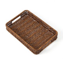 센스 사각 라탄짜임 트레이(30x20cm)(월넛) 바구니, 없음, 단품없음