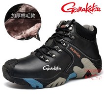 갯바위 장화 갯바위신발 Gamakatsu-낚시화 미끄럼 방지 하이탑 플러시 마틴 부츠 남성용 야외 하이킹 신발, 04 41, 04 4