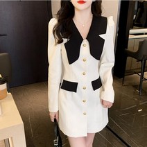 레인보우 봄 30대눤피스 캐주얼 정장 슬림 가을 여성 원피스