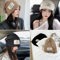 봄모자 얇은비니 면비니 사계절 라벨포인트 패션비니 h