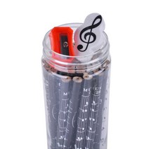 (1+1) 4B연필 음표 연필 2B 표준 라운드 연필 피아노 노트 쓰기 그리기 도구 문구 학교 학생 선물 36 개, 단일옵션
