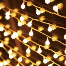 앵두전구 알전구 캠핑 텐트 LED 스트링라이트 20구 40구, 투명 버블 화이트/40구 6m [USB]