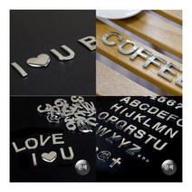 입체 이니셜문자 은색 A 아크릴글자제작 아크릴스카시간판, L