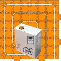 [수상한난방]컨테이너난방 농막주택 바닥난방 자재5.5평 프리미엄가변형블루투스 전기보일러 3kw, 1개