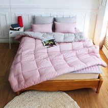 60수아사 마틴 핑크 매직크린 차렵이불세트 Q사이즈