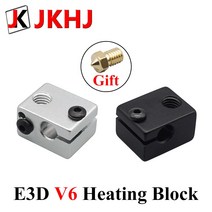 3D 프린터 부품 E3D V6 핫 엔드 가열 블록 RepRap Makerbot 압출기 키트 액세서리, [01] 1pcs, [01] Black