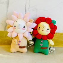 초보 양말인형만들기 꽃님이 쉬운바느질 펠트인형, 분홍벚꽃