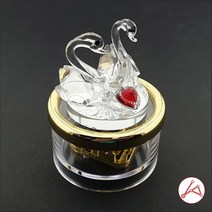 원형 오르골(크리스털 하트 백조)-5곡 중, 생일축가