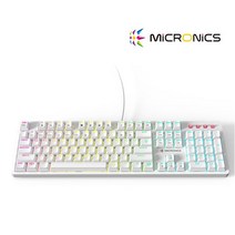 마이크로닉스 MANIC EX580L 게이밍 기계식 키보드 화이트, 청축