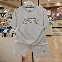 JCB NC05 주니어 공용 레이어드반팔티+4.5부 반바지 상하세트 JBS8R302 BSC