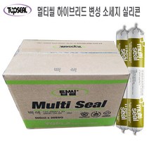 탑씰 탑프라 우레탄 소세지 하이브리드 멀티씰 실리콘 도장가 방수 1박스, 회색, 1개