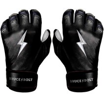 브루스볼트 프리미엄 프로 크롬 시리즈 숏 커프 배팅 글러브 장갑 블랙 BRUCE BOLT CHROME Series Short Cuff Batting Gloves BLACK