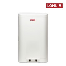 LOML 냄새차단 쓰레기통 페달 휴지통 29L 대용량, 화이트