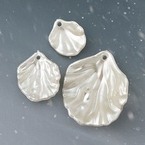 [6468]아크릴펜던트 진주조개 17/20/30mm 크림 100/50개