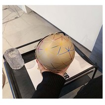 S LUKKC 크로스백 Bags for Women Personalized Round Ball Female Bag Chain Basketball All-match Satchel S