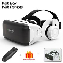 VR 블록체인 VR게임VR 헤드셋 헬멧 3D 안경 가상 현실 스마트 폰 고글 비디오 게임 Wirth 블루투스 컨트롤, [08] B-With Box Y1 Remote