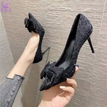셀럽당 여성용 리본 스틸레토 힐 8cm