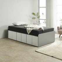 유에니 아이 헤드없는 수납 슈퍼싱글침대 서랍형, 메이플화이트