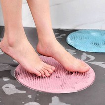 흡착식 원형 발브러쉬 등밀이 겸용 욕실 발매트 생활가전 생활소품 아이디어생활용품 발각질제거기 조리기구 주방가전제품 생활잡화 생필, 핑크