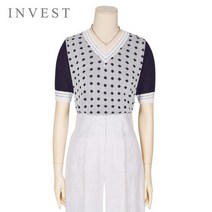 도트무늬V넥니트_VKM1KT2310