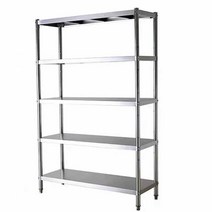 주방 업소용 식기선반 스탠 다단식정리대 5단, 길이 80cm 폭 50cm 높이 180cm 5겹