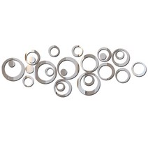 붙이는 안깨지는 거울 아치 팔각 아기 안전 거울 스티커 뜨거운 판매 반지 진짜 현대 아크릴 3d 벽 스티커 프로모션 홈 장식 배경 장식, 은