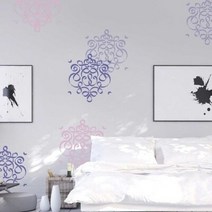 벽스텐실 도안 다마스크 카르투슈 600/460/002