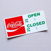 코카콜라로고 스티커(Open Closed)