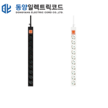 동양 10구 메인 스위치 멀티탭 16A 블랙 화이트 길이, 5M