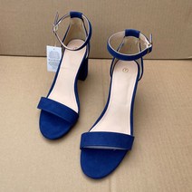 심플 힐 스트랩 스웨이드 통굽 샌들 하늘비즈 A8 F385A340