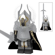 중세기사 나이츠 병사 블럭 호환 미니 피규어, 44.실버 크롬 가디언 기사