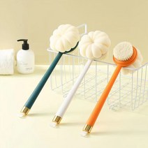 플라워 양면 손잡이 바디브러쉬 - 샤워볼 목욕브러시 하나로, 그린