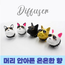 톰스비 불독 캐릭터 차량용 송풍구 방향제 블랙머스크향 선물용 자동차방향제 안전기준확인, 에센셜오일 15ml   1개