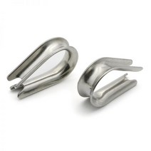 쇠사슬 체인 10pcs 와이어 로프 보호 링 리깅 패스너 앵커 라인 골무 실버 링 클램프 윈치 와이어 루프 304 스테인레스 스틸, m5