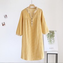 마마조이 체크 임산부 수유 앞버튼 원피스 홈웨어 잠옷