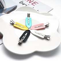 코욜하우키[당일무배] 자국없는 헤어 고정핀 5p 세트 소형 머리 고정 집게핀, 화이트 핑크 옐로우 블루 블랙 5개 1set