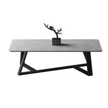 좌식테이블 거실 탁자 밥상 좌식 대리석 TV 테이블, 그레이  커피 테이블 120x60x40cm