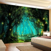 LanLove 홈데코 행잉 태피스트리 그린 포레스트 비치 호수 풍경 월 아트 미적 요가 매트 타월, I_150x130cm 59x51inch