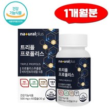 레드 브라운 그린 프로폴리스 트리플 60캡슐 식물성 츄어블 구강항균 항산화 플라보노이드 17mg 비타민
