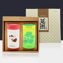 연우제다 하동 연우차 선물세트 2종(비트차 60g+감잎차 40g) 국내산 야생차