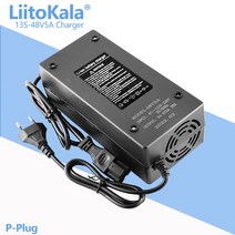 전동킥보드충전기 LiitoKala-48 v5a 12V/24V/36V/48V 6/7/10/13 시리즈 18650 리튬 배터리 충전기 25.2V/29.4V/42V/54.6V 2A 3A, [10] 54.6V5A-3PIN