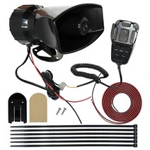 MIRKOO 12V 100W 7가지 톤 자동차 사이렌 스피커 마이크 PA 시스템 자동차 큰 비상 사운드 변경 경고 사이렌 스피커 앰프 경적 후터 화재 경보 구급차 교통 경