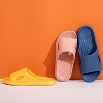 가정용 슬리퍼 여성 여름 미끄럼 방지 스테핑 똥 느낌 가정용, 검은색 40-41