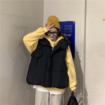 패딩 조끼 짧은 다운 코트 여성 겨울 느슨한 면화 패딩 코트 슬리밍 두꺼운 패션