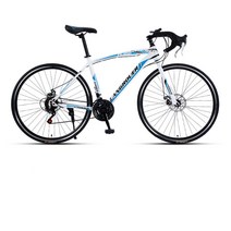 DK 로드자전거 기계식디스크브레이크 90%박스배송 변속 자전거 ZXC006, 21속도, 30칼 화이트 블루