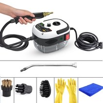 스팀살균기 무선 업소용 고압 스팀청소기 가정용 고압 스팀기 2500w 900ml 물 탱크 자동차 에어컨 주방 후드 김이 나는 청소 기계 가전 220v, 하얀, 에게