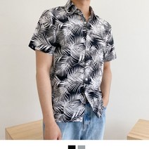 썸머 리프 남자 하와이안셔츠 빅사이즈